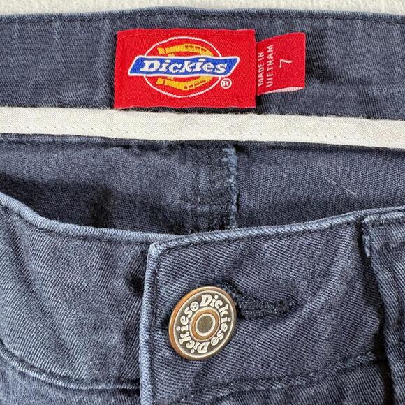 Dickies Girl Bootcut Jeans Womens 7 Navy Mid Rise Stretch Denim Pants - Picture 4 of 9